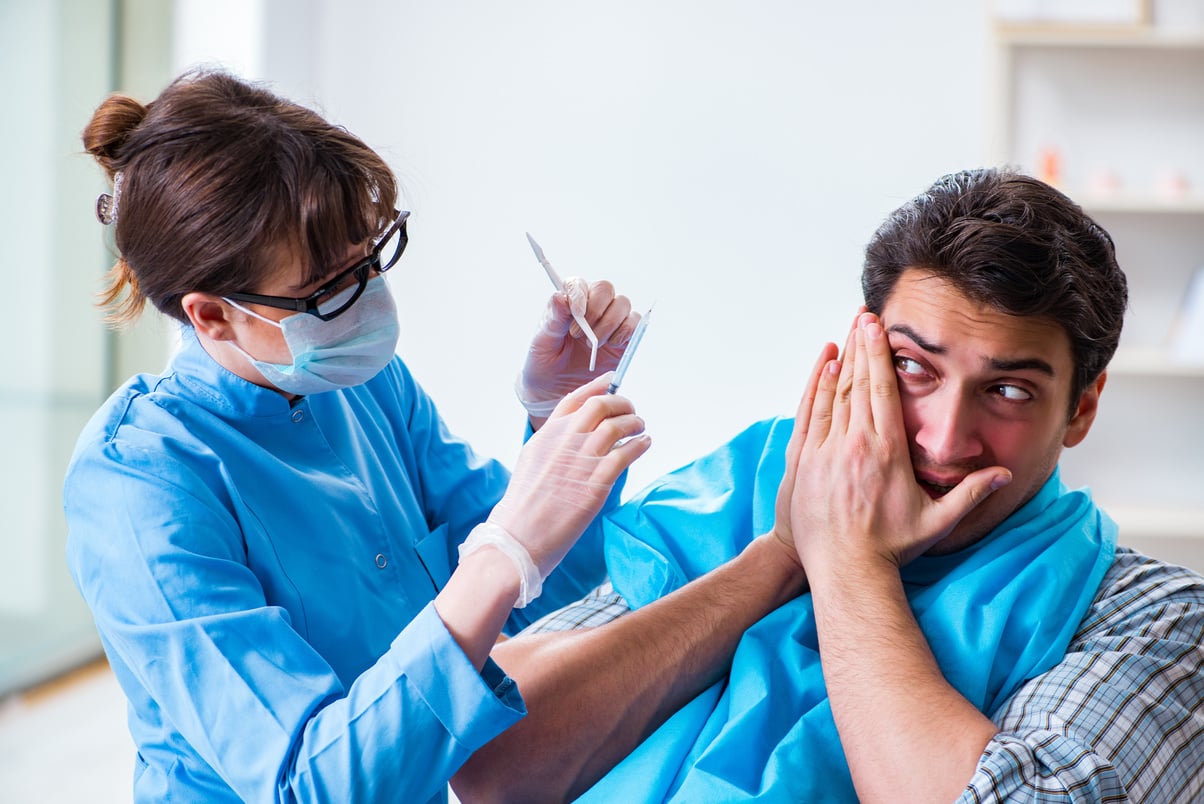 Patient Afraid of Dentist during Doctor Visit